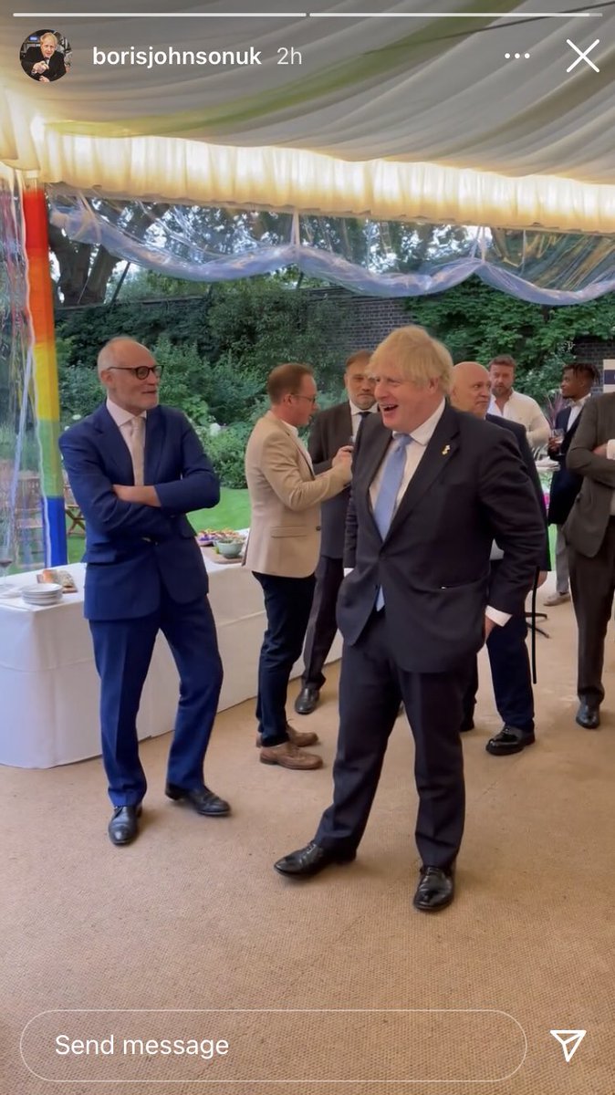 Once again <a href="/BorisJohnson/">Boris Johnson</a> showing us he really don’t give a f**k about weddings. Hope you had a jolly good time. #whataboutweddings