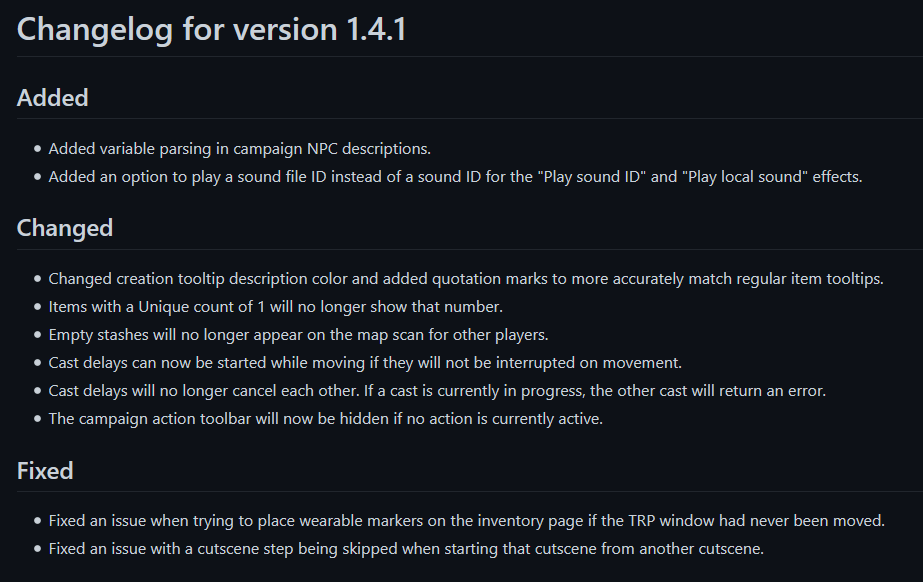 TotalRP3's tweet photo. And Total RP 3: Extended version 1.4.1 is also available for patch 9.1, with a few small additions and fixes!
https://t.co/8ATTLuMGcb https://t.co/y0IUfnSX7x