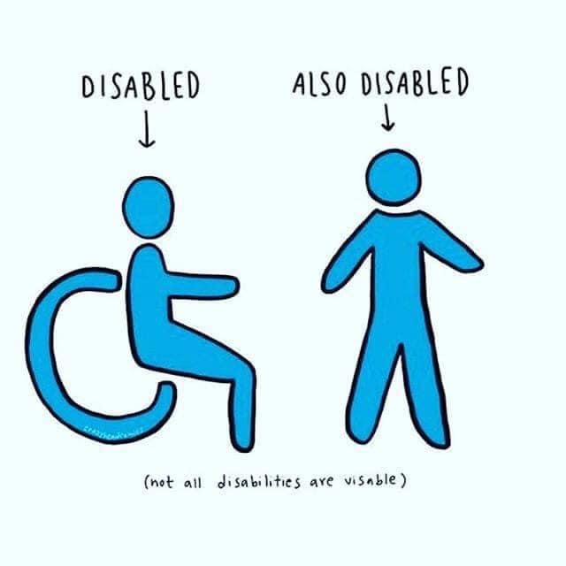 WeAreDisabled's tweet image. Invisible illnesses often make it difficult for us to say we're disabled. No matter how we present or what we face every day, we need to remember it's okay to accept this aspect of our lives and ask for help.