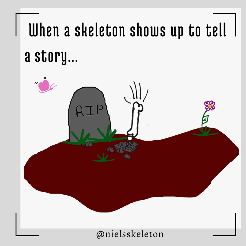 nielsskeleton's tweet image. What type of story would a skeleton show up to tell? Btw,, it's not an X, it's a finger heart ❤️my bony fingers make it a bit hard to see 💀
#nielsskeleton #skeleton #skeletonhumor #skeletonart #poseskeleton #skull #poseskeletonhumor #cute #smile #qotd #lifestyle #gothart