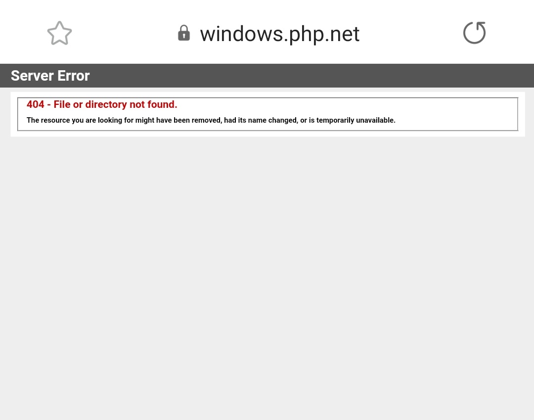 Jonathan_vCb's tweet image. @official_php i am trying to download php from this link php.net/downloads.php then click on: windows downloads. And i get this error!
#errorPHP