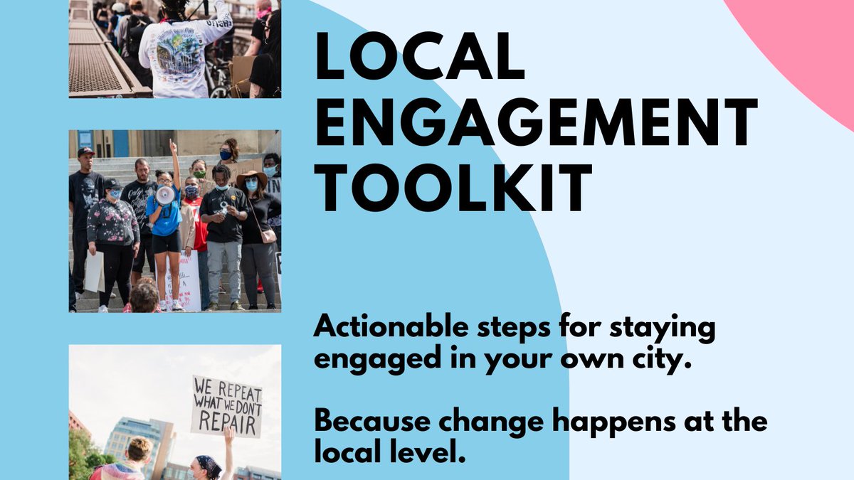 Engage_PS's tweet photo. A year after the 2020 summer of protests against police brutality, we're calling on young people (GenZ - we're looking at you!) to get engaged in your own cities to improve public safety. HOW? Check out this Local Engagement Toolkit. https://t.co/KPnje39Clo https://t.co/OohnUKwwnW