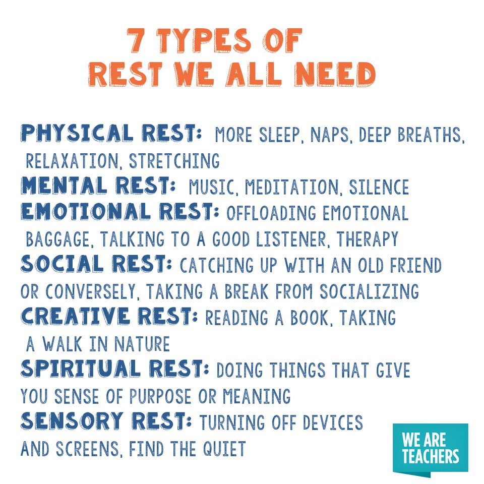7 Types of rest we all need.
