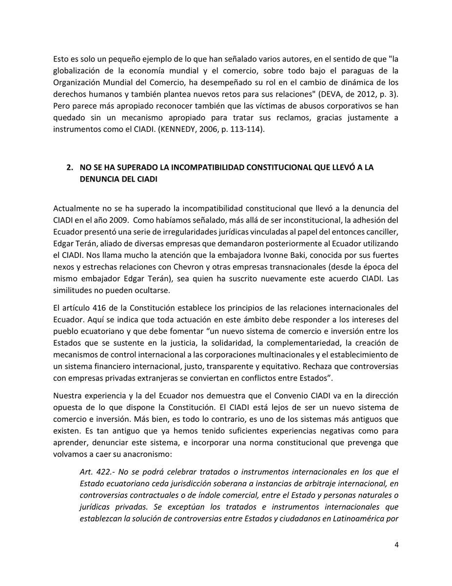 cdes_derechos's tweet photo. #Atención | #UDAPT y #CDES en facultad nuestros derechos hemos presentado un Amicus Curiae, donde explicamos el rol de los tribunales internacionales en la legitimación del desastre ambiental provocado por Chevron/Texaco. #NoCIADI
https://t.co/sT3WH8ePRd https://t.co/p8yeBOJZd5