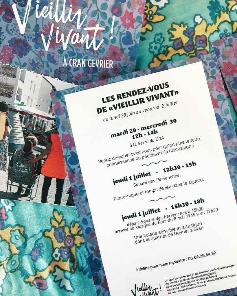 Encore quelques rendez-vous pour mener l’enquête : temps de repas, promenades sensibles, contes et histoires.. autant de prétextes pour libérer la parole sur Vieillir Vivant !