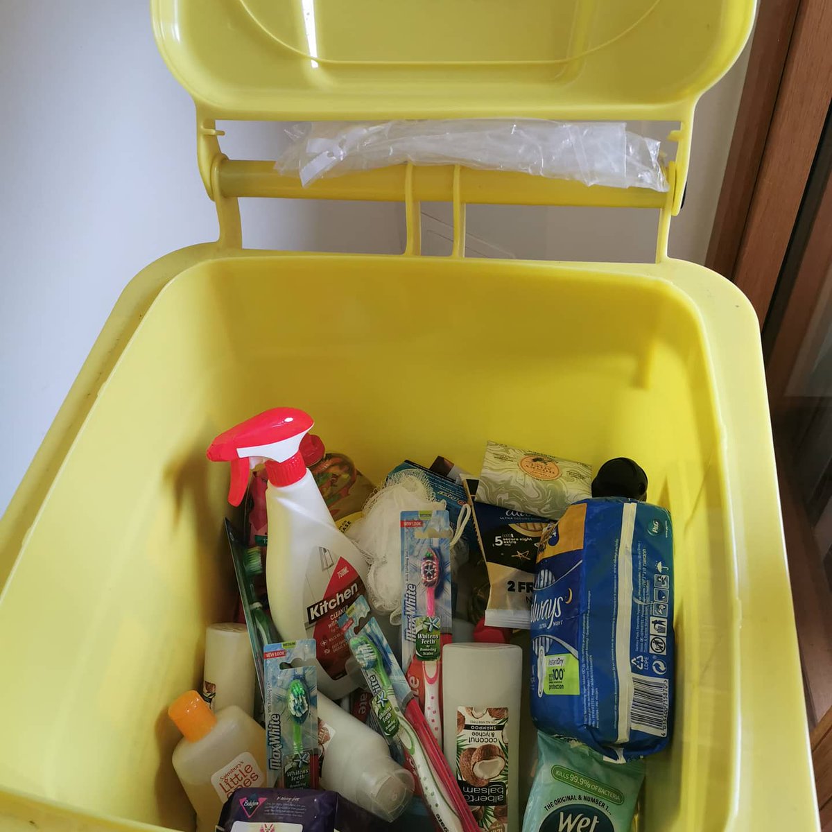PFBoarding's tweet image. National Hygiene Week is next week and we are collecting in advance. Only 2 days in and one bin nearly full! #thehygienebank @priors_field