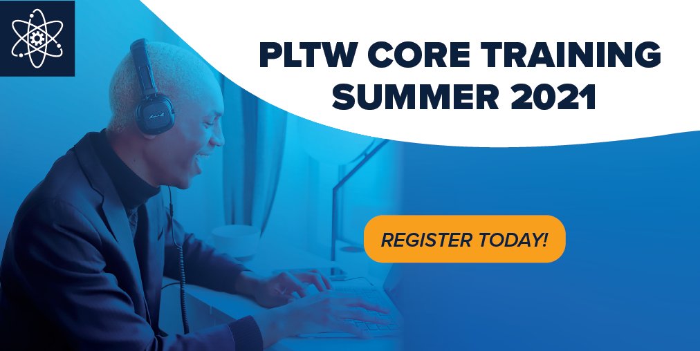 We've added additional sessions for our PLTW Core Training courses starting July 12 and 19! There is still time to get your PLTW teacher credential this summer- Register today! bit.ly/2VJcwbN #PLTWCoreTraining