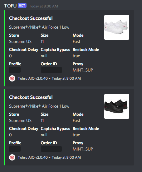 Preme Holic (@premeholic) on Twitter photo Thanks.
Bots: <a href="/TohruAIO_/">Tohru AIO</a> <a href="/F3athersuccess_/">F3athersuccess</a>
Proxies: <a href="/mintproxy/">Mint</a> <a href="/ScarletProxies/">Scarlet Proxies</a>
Group: <a href="/ZoomNotify/">ZoomNotify</a> <a href="/juiced/">Juiced NFTs🥤</a> @Soleus Thanks.
Bots: <a href="/TohruAIO_/">Tohru AIO</a> <a href="/F3athersuccess_/">F3athersuccess</a>
Proxies: <a href="/mintproxy/">Mint</a> <a href="/ScarletProxies/">Scarlet Proxies</a>
Group: <a href="/ZoomNotify/">ZoomNotify</a> <a href="/juiced/">Juiced NFTs🥤</a> @Soleus
