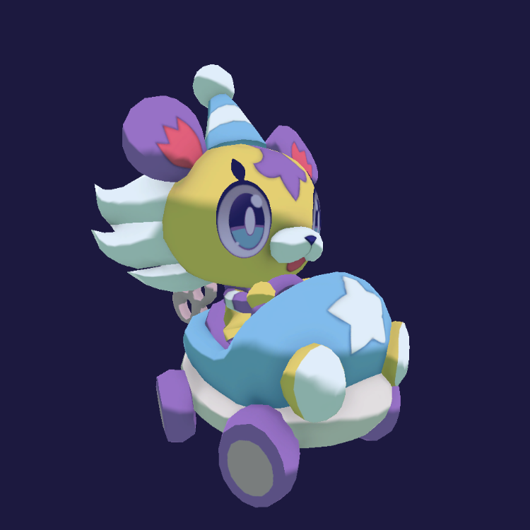 LostCircus2's tweet photo. 🏎️Automatiger goes Vroom Vroom to lure monsters away from you!

🖌️ Its pastel color scheme and the way it wobbles show that friendship is never too far!

🤖Automatiger was sculpted in Zbrush, polished in Maya and toon shaded in Unity.

#gameart, #gamedevelopment https://t.co/iTA56AarHh