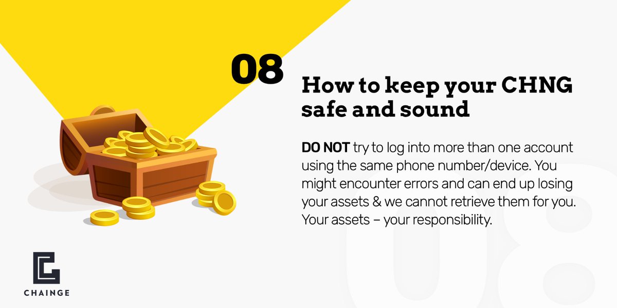FinanceChainge's tweet photo. ⚠️ Today's tip is here to make sure you remember your assets are your responsibility. 

✨ You might lose your assets due to incorrect or fraudulent attempts to log into more than one account.

💥 Day 8/10

#CHNG #DeFi #cryptocurrencies #blockchain https://t.co/T4qNXSeb0K