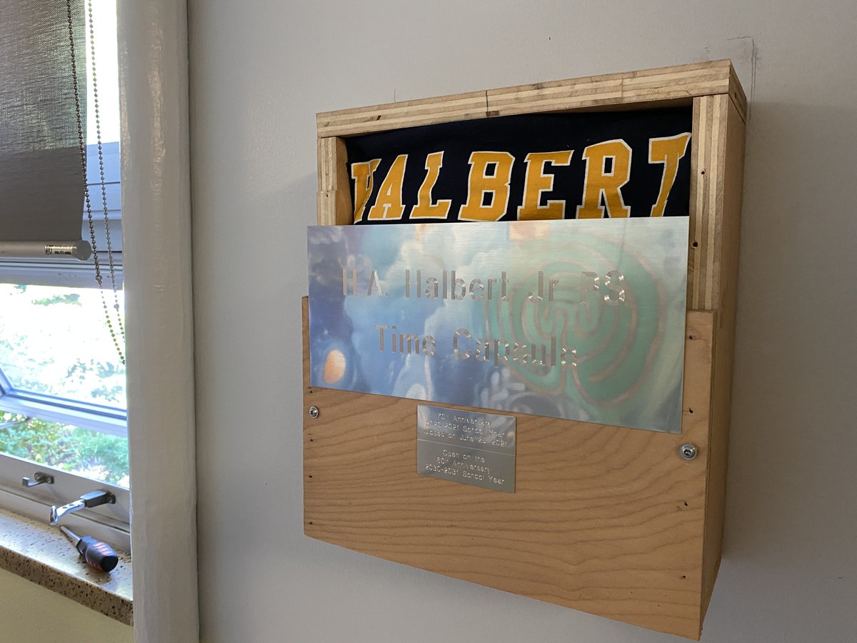 TDSBHalbert's tweet photo. Our 70th Anniversary Time Capsule has been closed. See you in 10 years time!!! #HalbertLife #70thYear #80thAtHalbert2030to2031 https://t.co/e9RYad2W5B