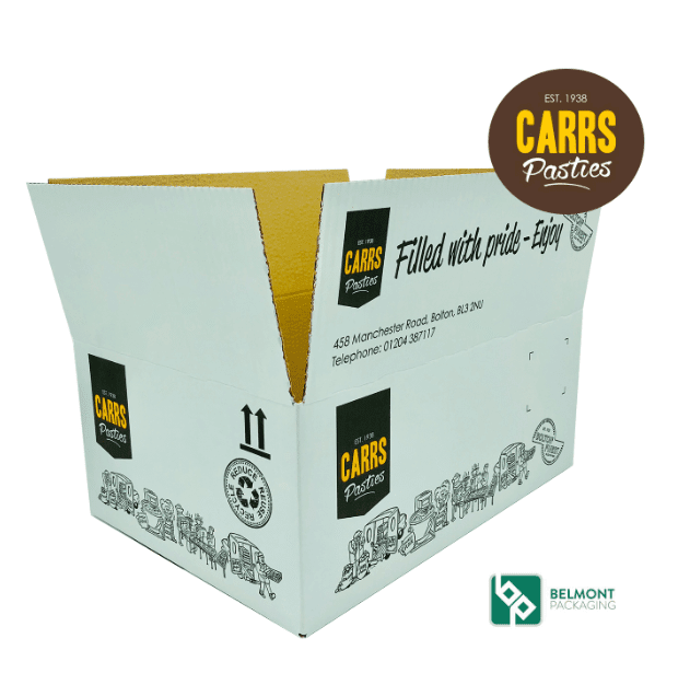 BelmontPkgLtd's tweet image. The famous Bolton bakery came to us for a fully branded transit packaging box.Carrs had concerns that their branding colours wouldn't match, but our advanced machinery allowed us to match the colour to perfection.
Take a look here- buff.ly/2L0bVg0
#transitpackaging #box