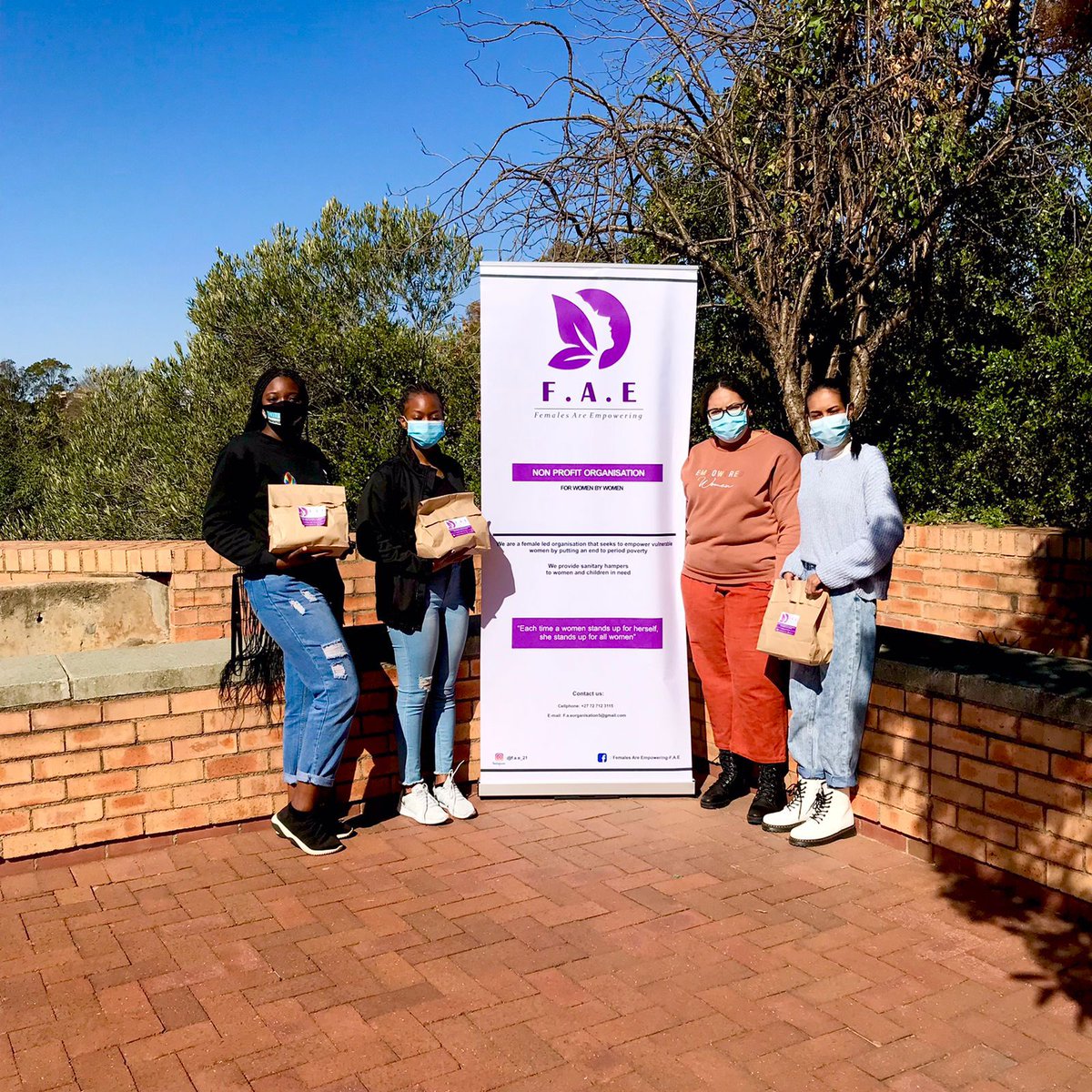 Thank you to the Females Are Empowering Organisation for their donation of 50 amazing hampers towards our Charlotte Maxeke Toiletry Drive earlier today. We really appreciate your help! ❤❤
#charlottemaxekedrive
#sanitarydrive 
#femalesareempowering