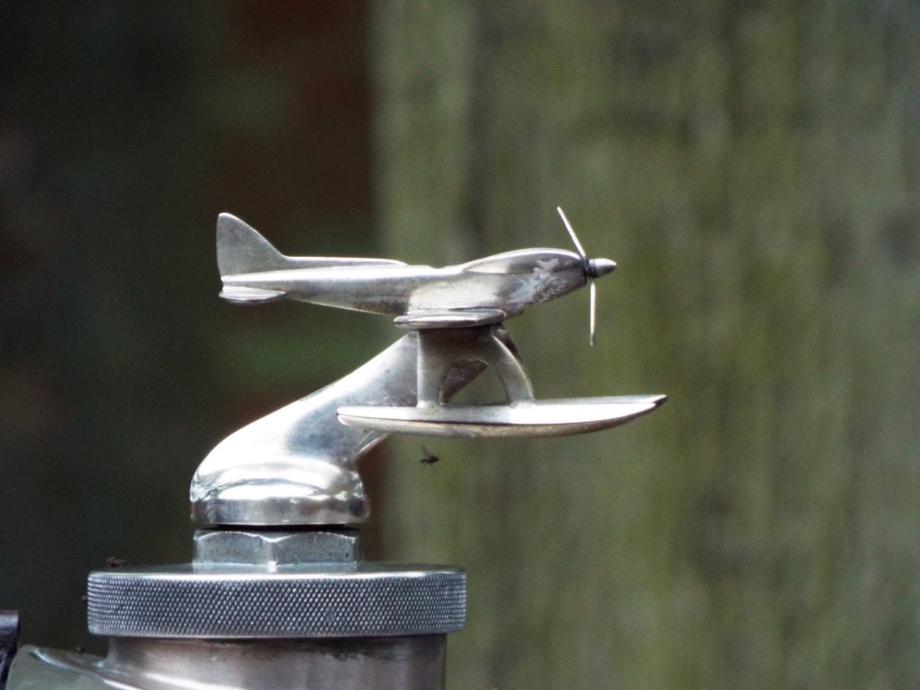 For those avoiding football. Here is a superb WO Bentley with a Supermarine 6B mascot spotted <a href="/BicesterH/">Bicester Heritage</a> today.