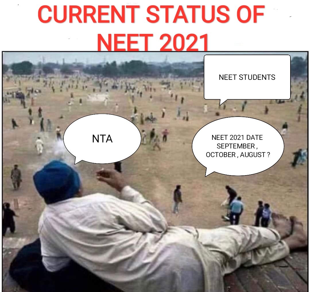 DrAsh_Mahendra's tweet photo. In Short Current Situation of Neet 2021 &amp;  JEE  STUDENTS 😂😂 . https://t.co/4VoA3eULyW
