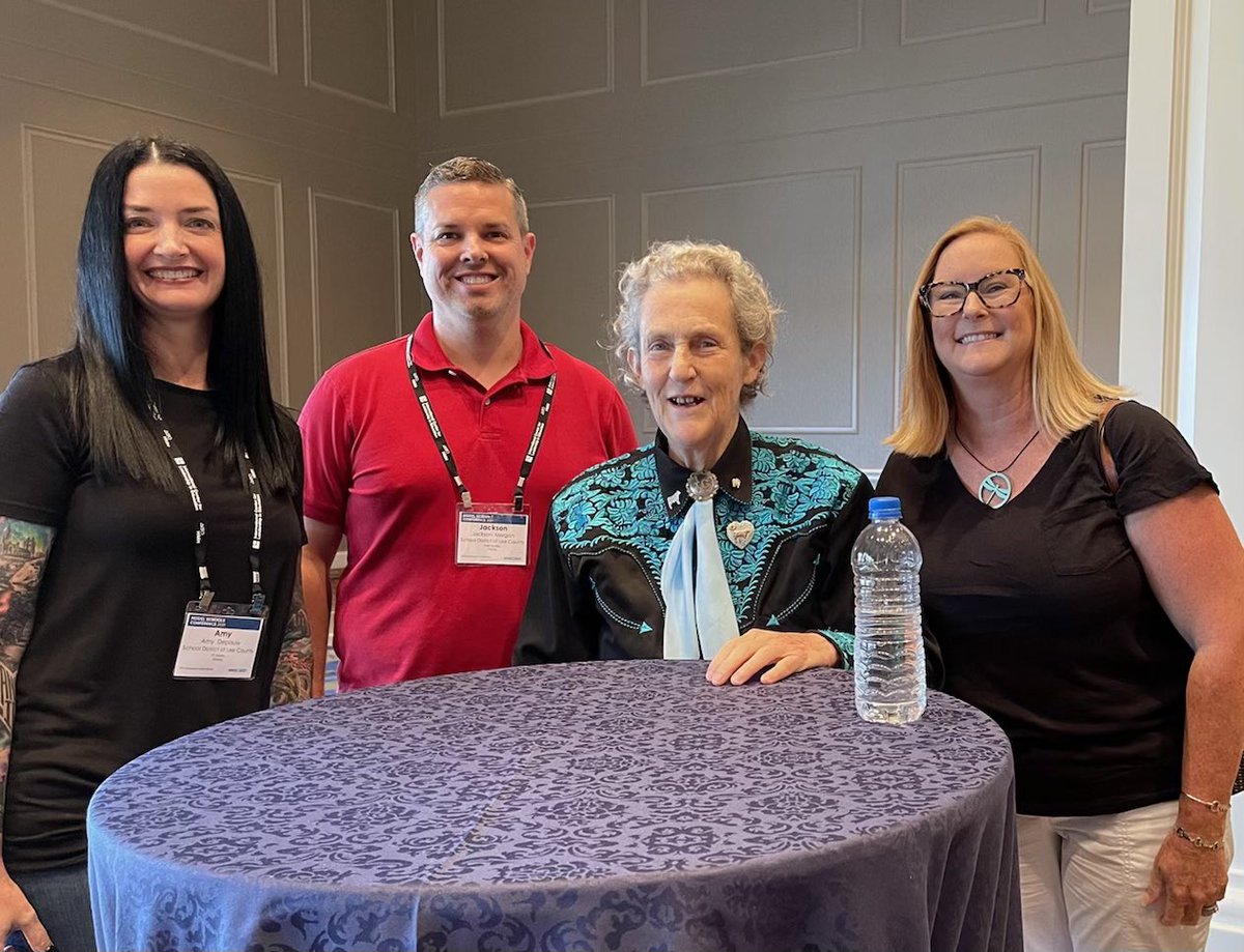 LehighElem's tweet photo. Day 2. Started with Dr Temple Grandin and how to reach brains that think differently! #msc2021 #lehighstrong #loveleeschools https://t.co/aMIeThJqzu