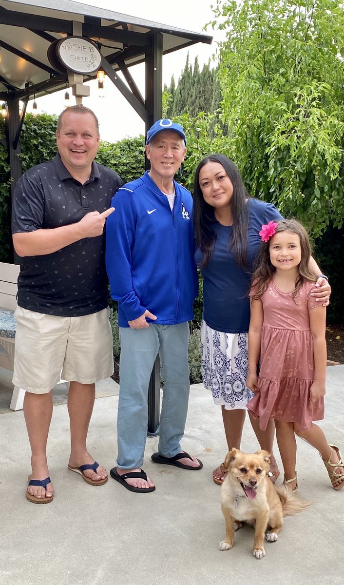 Game day with <a href="/les_onaka/">Les Onaka</a>. We brought checkers and chutes and ladders. Sophy has a few less teeth than the last time we saw him. I told him everyone said hello 👋, but feel free to tell him here. He enjoys watching his Dodgers on TV every day. ⚾️ ❤️ #wemissyouLes