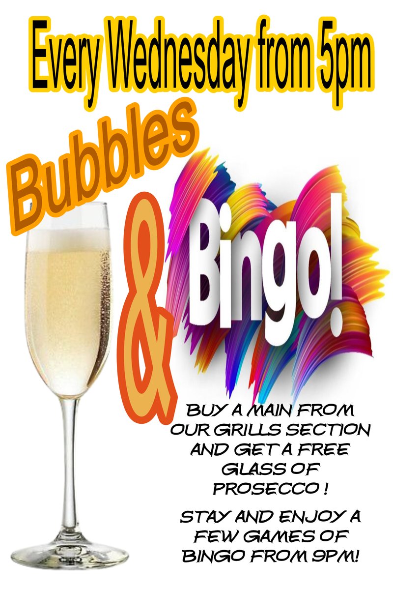 A new reason to come visit us…..starts this Wednesday from 5pm……………….bingo at 9pm for anyone who want to play.
Book your table at sabrainpubs.com or call us on 02920 374 212 . R