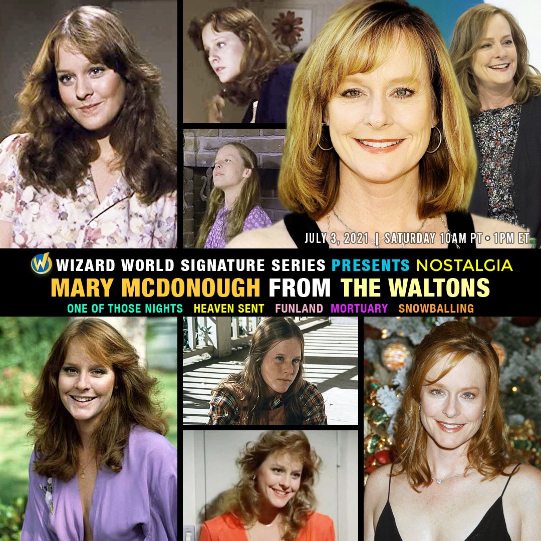 FANEXPOHQ's tweet photo. Enjoy #TheWaltons panel THIS SAT (July 3) 10A PT/1P ET for the 10th and FINAL event in the #NostalgiaSignatureSeries!!
Get autographs from @Mary_McDonough w/ additional purchases!
๐๏ธ https://t.co/CgLUBvaXlj
#WizardWorldSignatureSeries https://t.co/gZdFUpnrxk