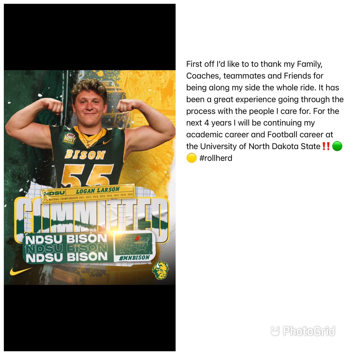 Committed to NDSU!!🟢🟡 <a href="/Coach_Entz/">Coach Matthew Entz</a> <a href="/NickGoeser/">Nick Goeser</a> <a href="/Coach_Braun/">David Braun</a>