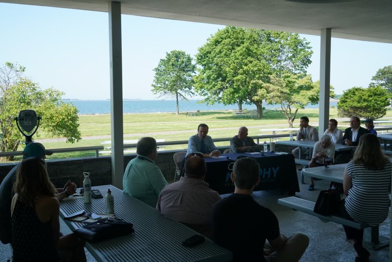 WillHaskellCT's tweet photo. I joined @ChrisMurphyCT to talk about coastal resiliency at Sherwood Island State Park. Very grateful for all of his work to invest in the health of the Long Island Sound and the sustainability of towns on its shore.

Also, I told him @ParkvilleMarket totally lived up to the hype https://t.co/qe2q7hhw2p
