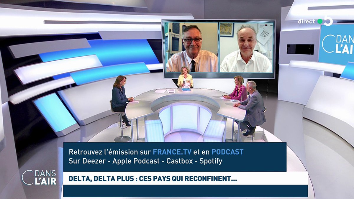 Cdanslair's tweet photo. ▶ Delta, Delta plus : ces pays qui reconfinent ...

Vous pouvez retrouver cette émission #cdanslair en podcast audio sur 4 plateformes et en replay à 22.25 sur @France5tv.

Bonne soirée et à demain !
#COVID19 #Covid_19 #VariantDelta https://t.co/pJKwhc5ROR