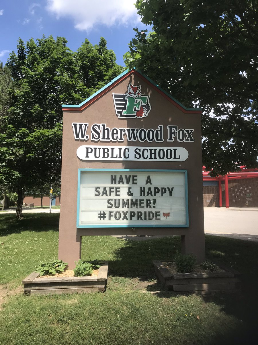 Wishing our <a href="/WSherwoodFox/">WSherwoodFox</a> Flyers students, families &amp; staff a safe, happy &amp; healthy summer! <a href="/TVDSB/">Thames Valley DSB</a> #foxpride🦊