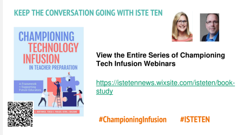 pseudandry's tweet photo. .@iorad #ISTETEN #ChampioningInfusion #iste21 #istelive @smilelearning Excellent conversation about #preservice #teachers and #technology. #bookstudy https://t.co/t8IQQh1epo