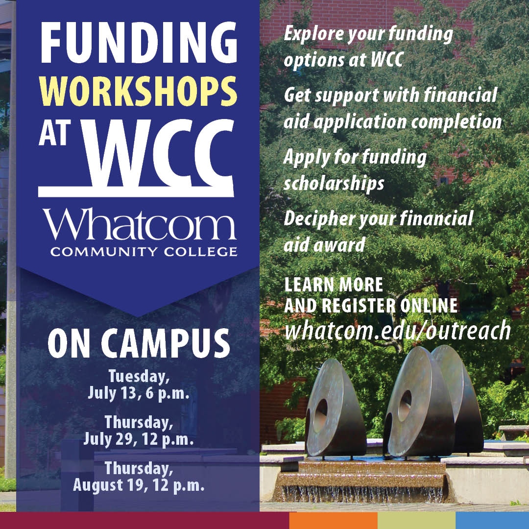 WhatcomCC's tweet photo. Explore your funding workshops at #WhatcomCC July 13, at 6pm; Thursday July 29, at 12pm, or Thursday August 19, at 12pm #MyOrcaPod | Register at https://t.co/BC9JeSKmY4 https://t.co/qbJesM6uVn