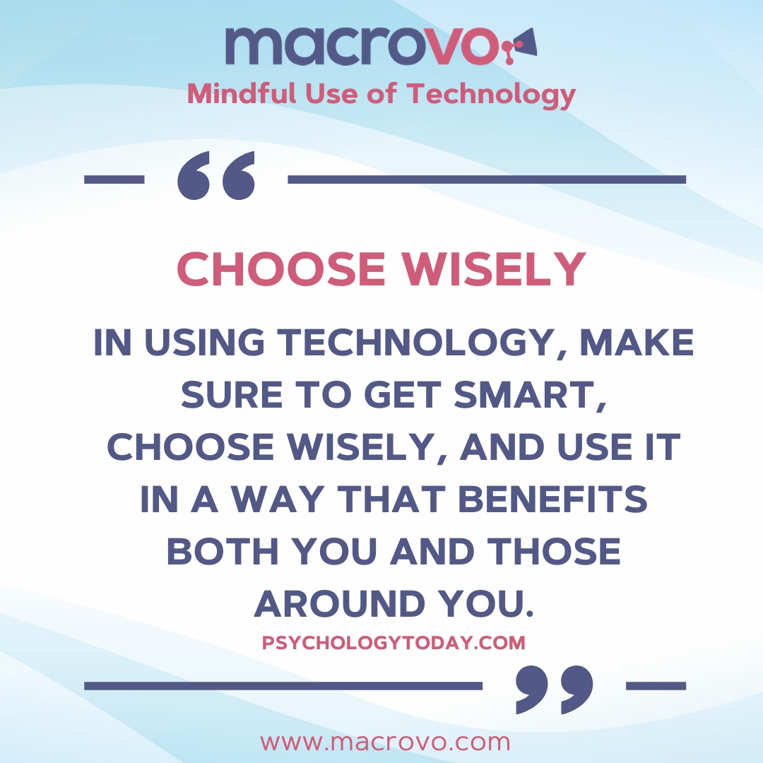 macrovo's tweet image. Use technology in a way that benefits both you and those around you! 
#mindfuluseoftech #joinmacrovo