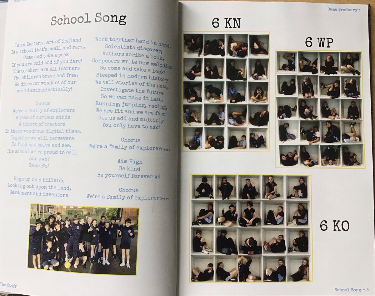 DameBradburys's tweet photo. A big THANK YOU to our Year 6 parents for this most excellent yearbook. You have done your children proud! #movingupmovingon @SPFSchools @SPFRosedaleHse https://t.co/YBGR2l7oBK