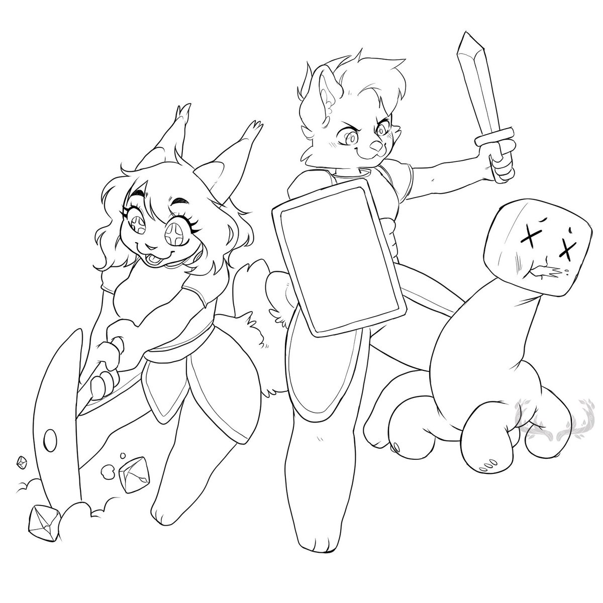 LeafyMoved's tweet photo. Heres some sketches for
@AnimeAngel120 
Pupsy on Discord
Minkus on Discord
And dingcheese on Discord https://t.co/2ZbavuY1xS