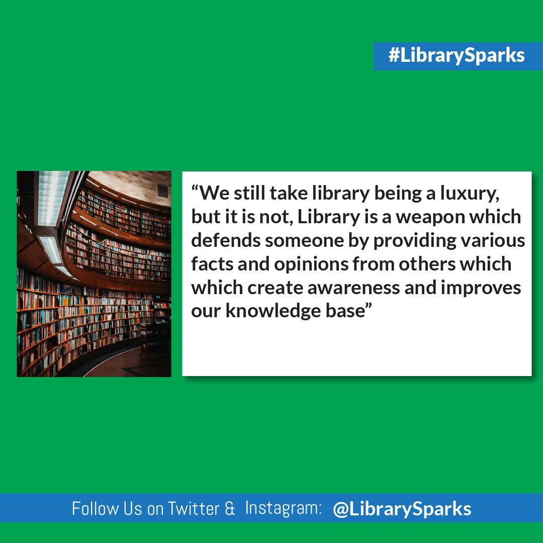 library_sparks's tweet image. We can harvest alot of Information from library and expand our knowledge base, specifically in the Profession we belongs and the other areas that we are passionate about. Library is a house of knowledge.

#LibrarySparks