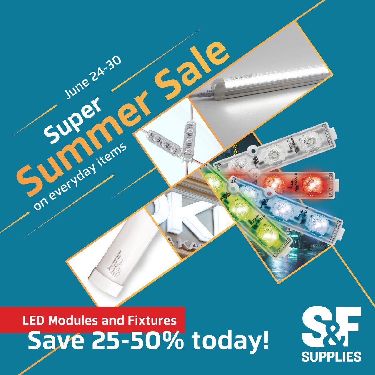 Up to 50% off GleenleafLED Modules &amp; Fixtures! Hurry! Sale ends tomorrow!
sfsupplies.com/sale
#sale #summersale #sfsupplies #signsupplies #signindustry