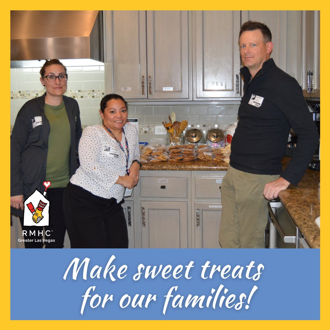 RMHCLasVegas's tweet photo. We’ve got an update about one of our meal programs! Our Cookie Crew is reopening as Desserts n’ More! If you’ve got a favorite brownie, cupcake or other dessert recipe you’d like to share, come bake for #RMHCLasVegas families!  More details: https://t.co/w7V9sos7VA https://t.co/cqasaBkDHI
