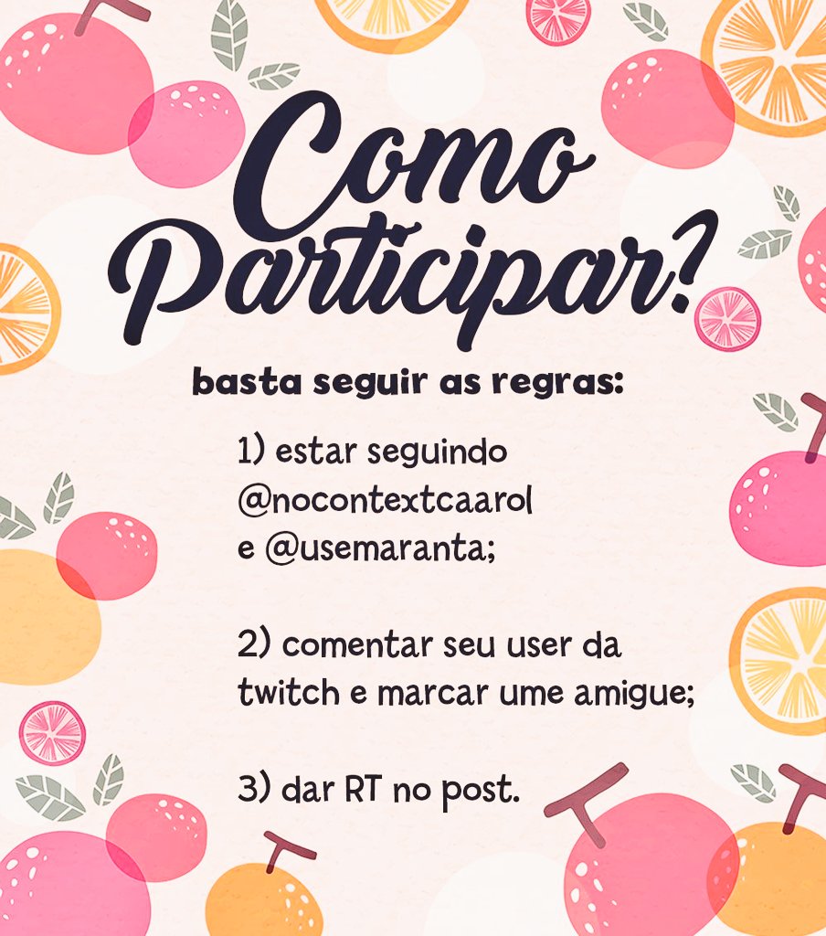 SORTEIO DE 10K!!!

batemos os tão esperados 10K e em agradecimento a isso viemos lançar um SUPER SORTEIO em parceria com a <a href="/usemaranta/">M A R A N T A</a> e a Gravitando. serão: 10 subs + mimos para os três primeiros lugares.
é bem fácil de participar e as regras estão na foto.
BOA SORTE, CAXUMBERS!