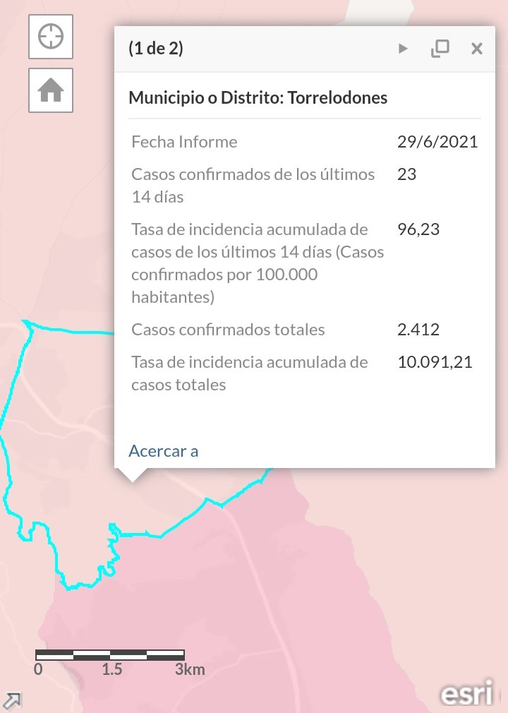 29 de junio de 2021
Datos epidemiológicos de la COVID19 relativos a Torrelodones, a partir de la información recogida de la Red de Vigilancia Epidemiológica de Comunidad de Madrid.