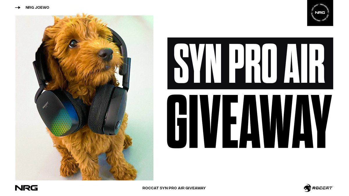 Bolt and I are giving away a new Roccat Syn Pro Air! 

Here's what you gotta do:
-Follow @Roccat and @averagejoewo
-Retweet this
-Tag a friend below!

I'll pick a winner in one week. Good luck!