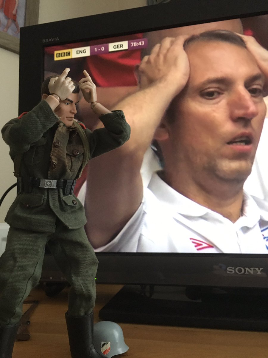 commandobloke's tweet photo. England vs Germany #EURO2020 #England #Germany #ActionMan #Geyperman https://t.co/fbJU1wS78W