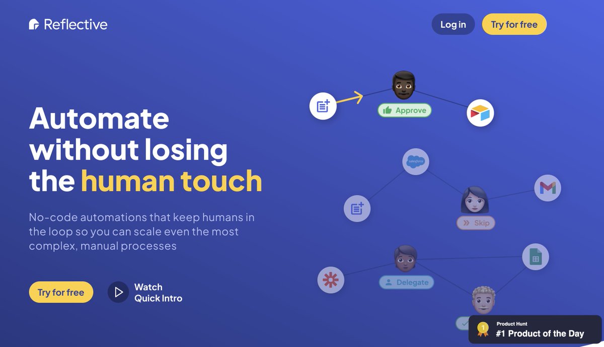 🏆 Thanks to everyone who supported us yesterday! 

The team is energized by the response to our launch. Now back to work 👷‍♂️

reflective.co