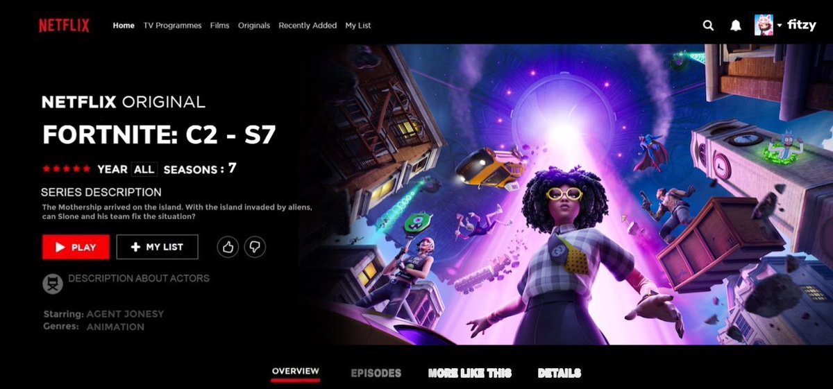 Imagine this..

series about fortnite storyline😶