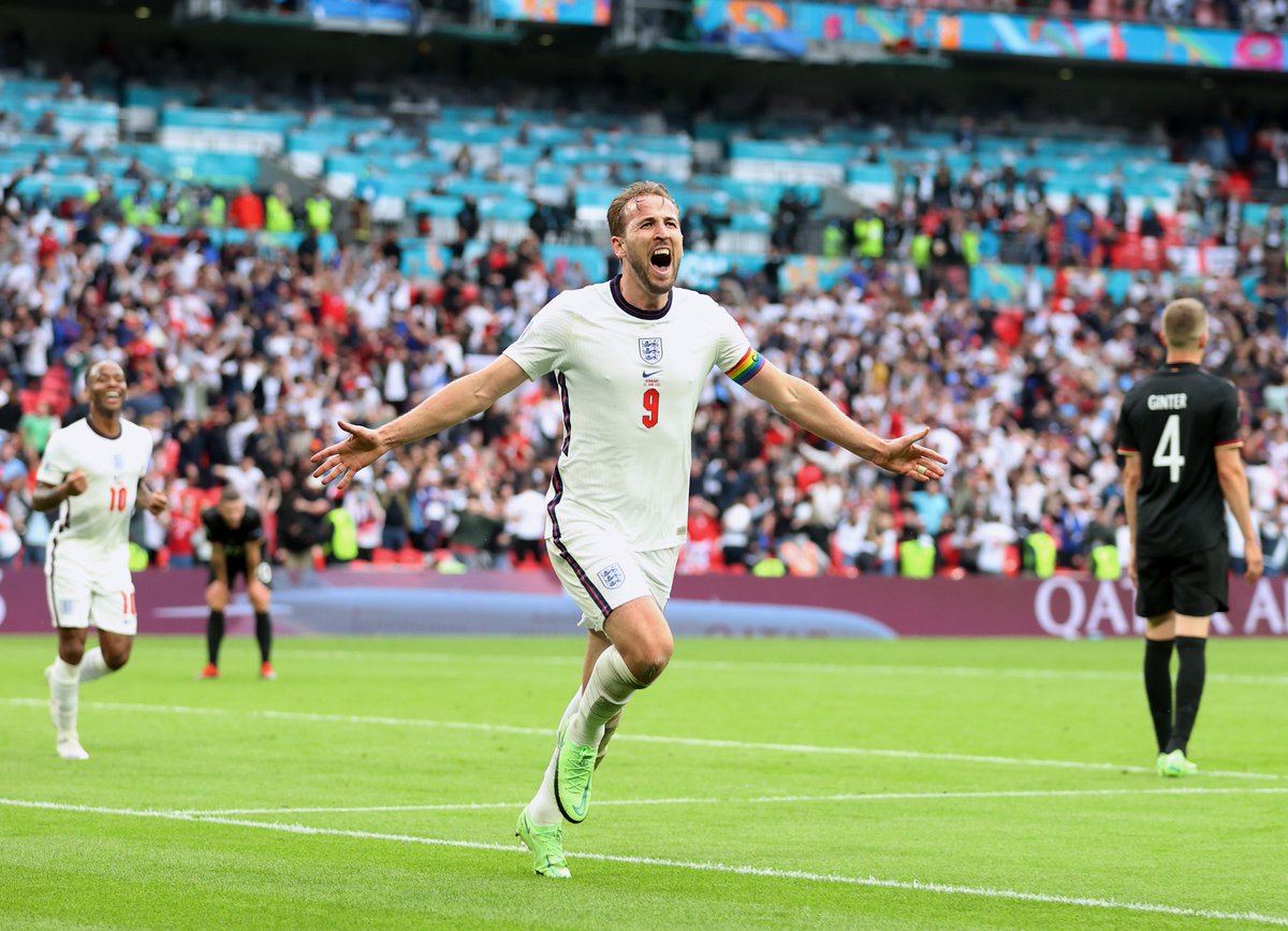 The Three Lions are roaring 🦁

England progress to the quarter-finals after goals from Raheem Sterling and Harry Kane against Germany

#PL #ENGGER #EURO2020