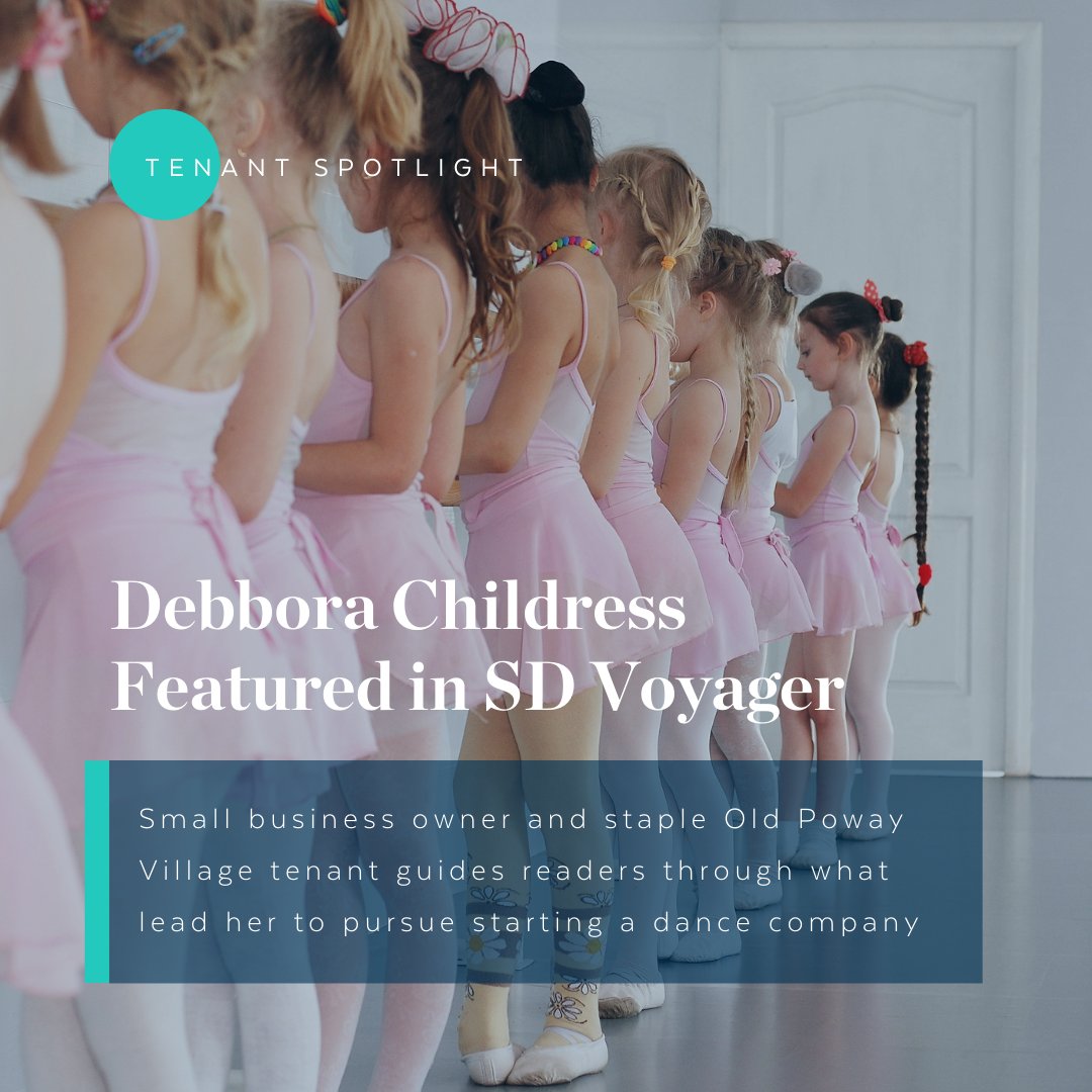 IntersectionCRE's tweet photo. 💡Tenant Spotlight💡

Featured in SD voyager for June, Debbora speaks to her career and what lead her to owning a dance studio. You can read her journey here: https://t.co/lXJMPb9oni https://t.co/ctWXFAycdx