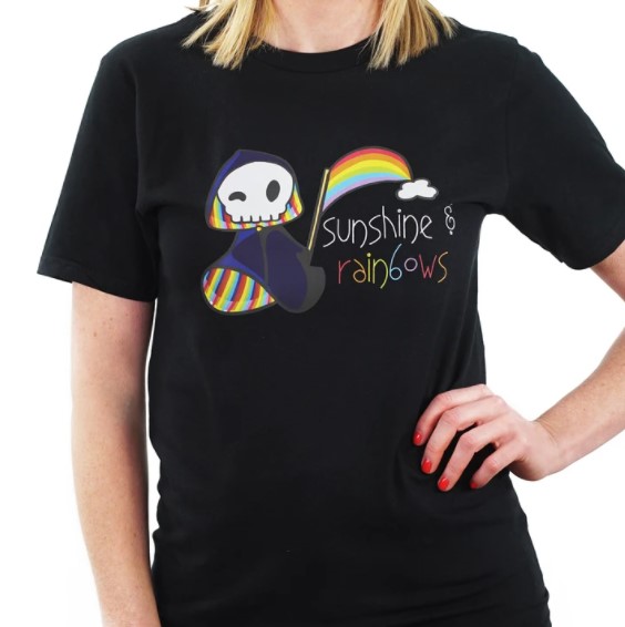 TeeRexTee1's tweet photo. It us all sunshine and rainbows until.....well I guess it always is if you're with this guy!!😉 😁 😁 🌈 ☀️ 

#teerextee #june #sunshine #rainbows #grimreaper #funny #cute #fun #geeky #nerdy #geeklifestyle #nerdlifestyle #geekylifestyle #nerdylifestyle https://t.co/2QJQikPvUy