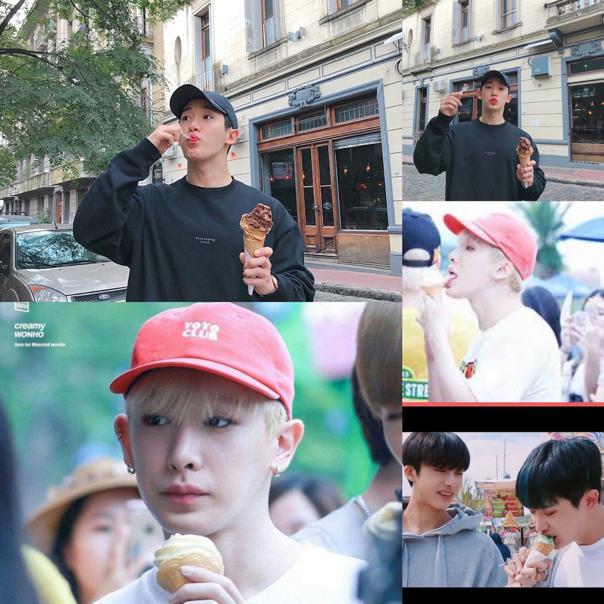multibebe23's tweet photo. Wonho with a ice cream 🍦🍦. #WONHO https://t.co/gakclgEzt3