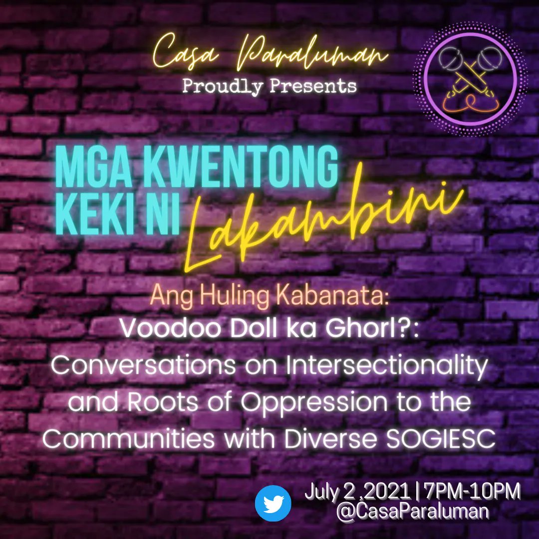 CasaParaluman's tweet image. Ang huling kabanata sa Mga Kwentong Keki ni Lakambini, abangan ngayong...

Biyernes, ika-7 ng gabi, Hulyo 2, 2021.

#CPPride #CPHulingKeme #CPAfterParty #CPRealization