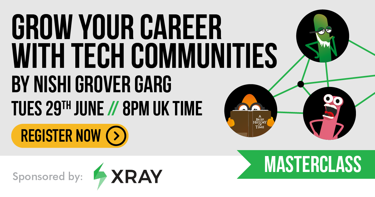 ministryoftest's tweet photo. π Are you joining us for tonights #DojoMasterclass? You've got 1 hour to get signed up!
Thanks to our sponsors @XrayApp this is free for everyone to attend live π
https://t.co/ekPWBjLmh2 https://t.co/q7DuAA51lf