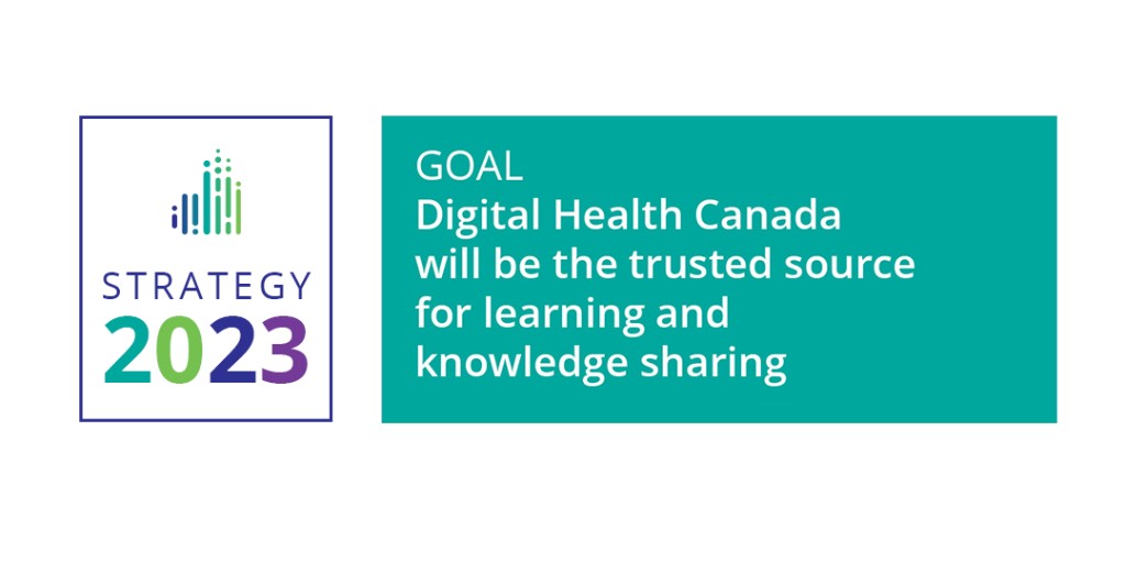 DigiHealthCA's tweet photo. Digital Health Canada #Strategy2023 makes a priority of knowledge sharing and life-long learning in support of our members’ professional development. Read more at https://t.co/I5PYMR08wp. https://t.co/6ngZVGg9vf