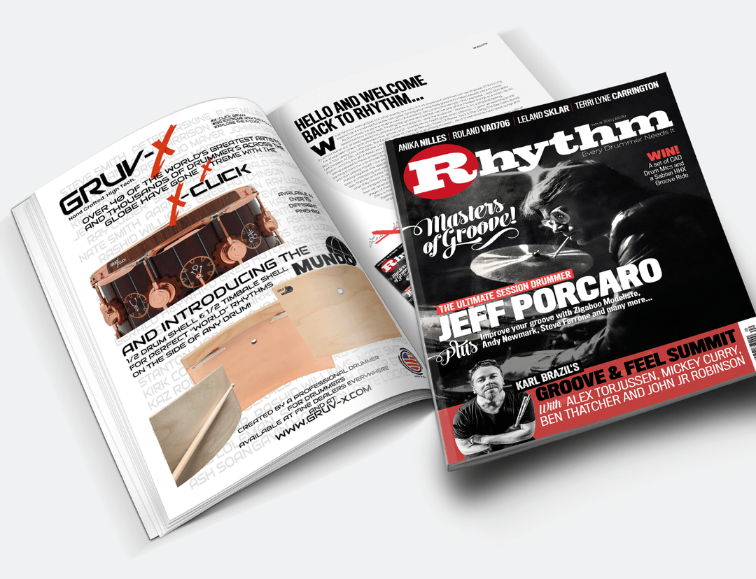 X_Percussion's tweet photo. 'Mama, we MADE it!!"
We're so honored to have the #XClick and #Mundo in the latest issue of @rhythmmag!! This is issue 300 and focuses on groove and feel with a special tribute to Jeff Porcaro. We're humbled to be amongst the pages!! https://t.co/tB2q3LuOKV