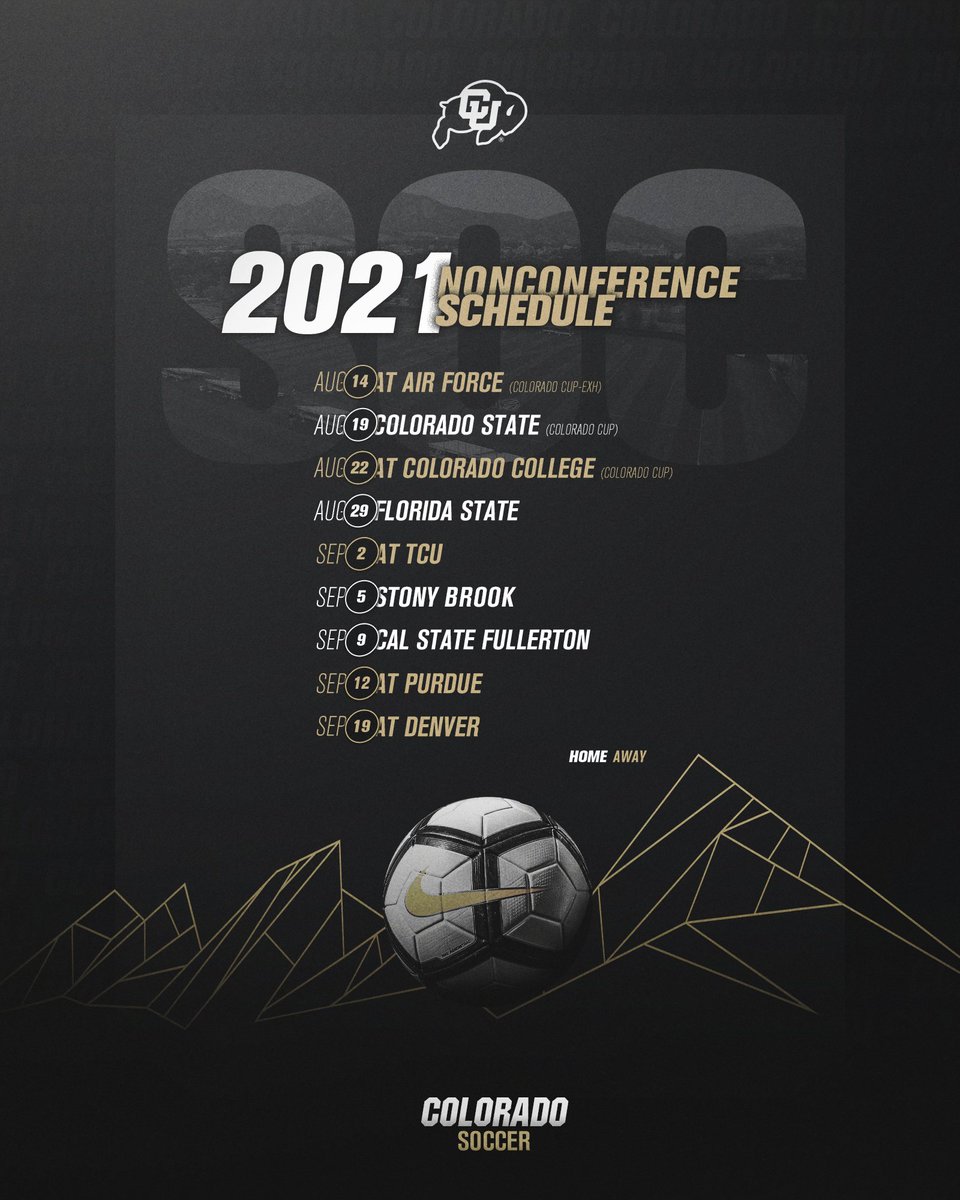 CUBuffsSoccer's tweet photo. Buffs set 2021 schedule 📅

📰 https://t.co/KV6OGlPmTX
🎟 https://t.co/Yoa78Y7W0t 

#GoBuffs 🦬 https://t.co/TGsr2pZGwR